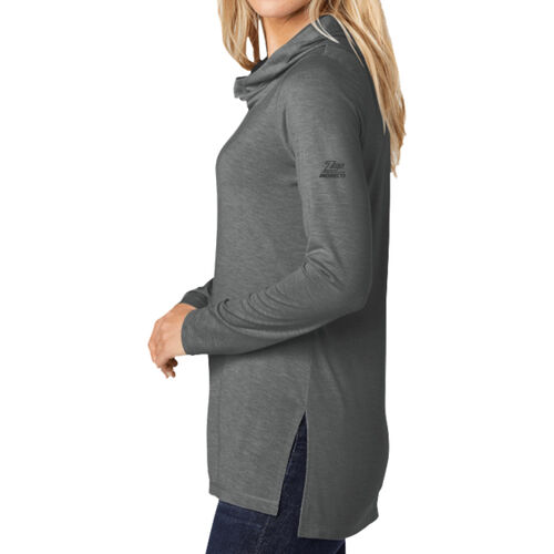 Ladies PosiCharge ® Tri-Blend Wicking Long Sleeve Hoodie Thumbnail