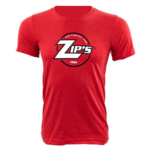 Zip's Casual Wear Heather Red Tee w/ Black and White Graphic Thumbnail